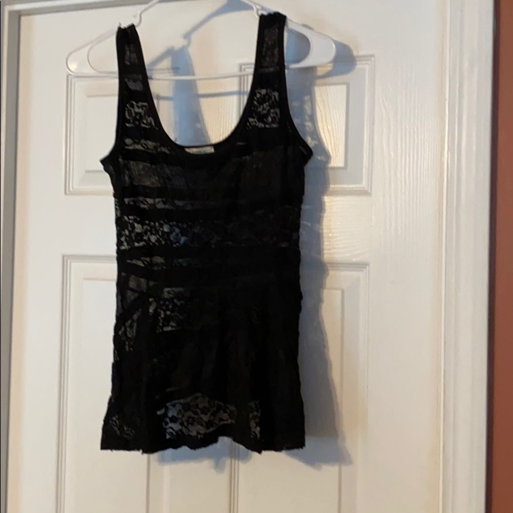 Black lace tank top